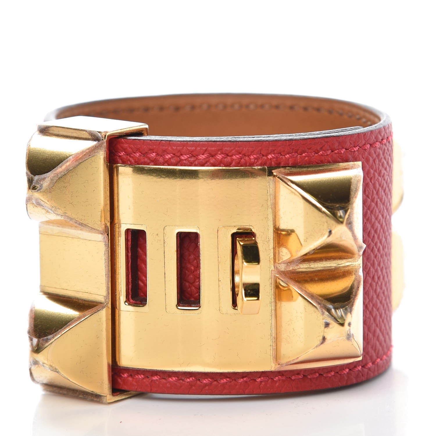 Hermes Epsom Collier de Chien CDC Bracelet S Rouge Casaque 3 of 8