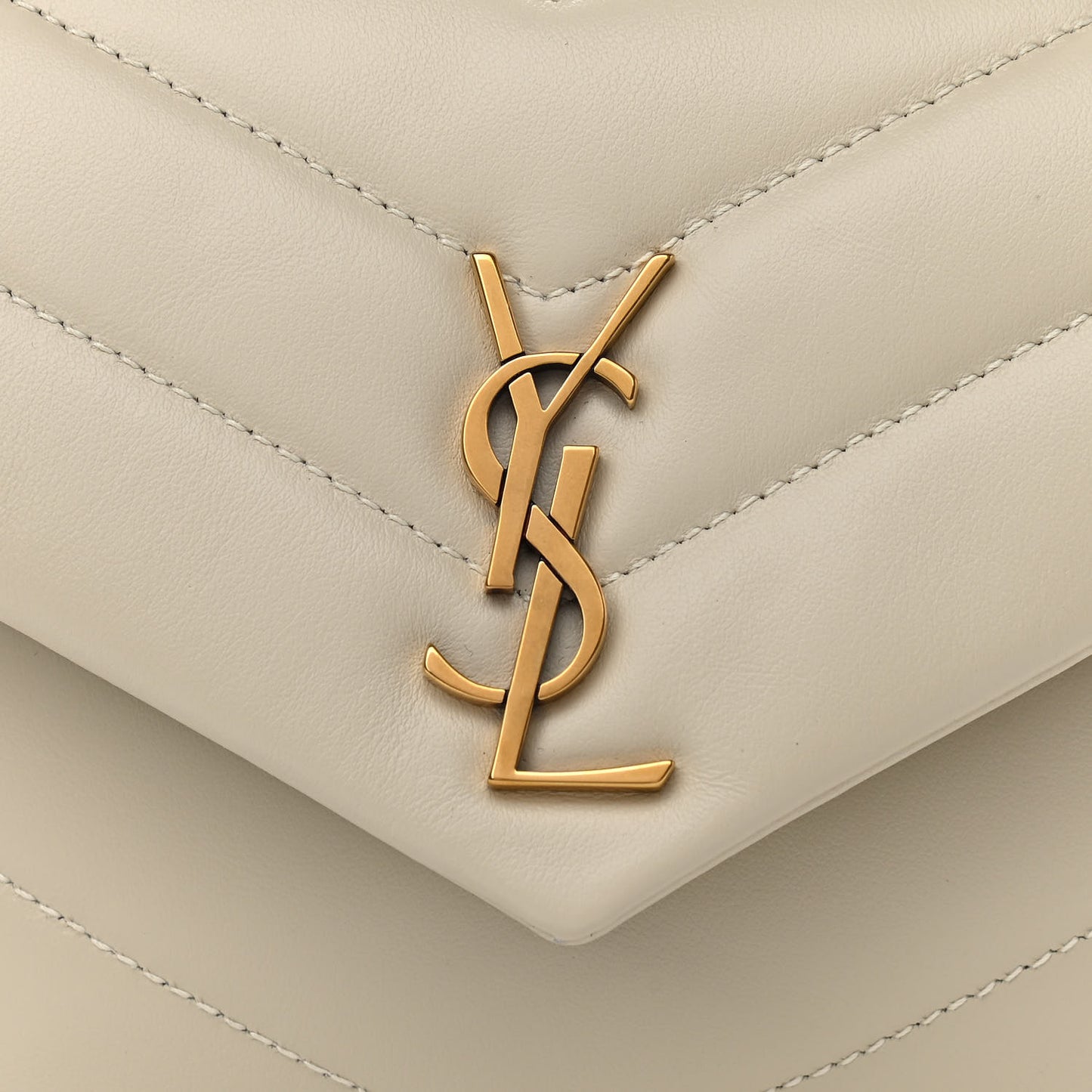 Calfskin Y Quilted Monogram Toy Loulou Crossbody Bag Ivory