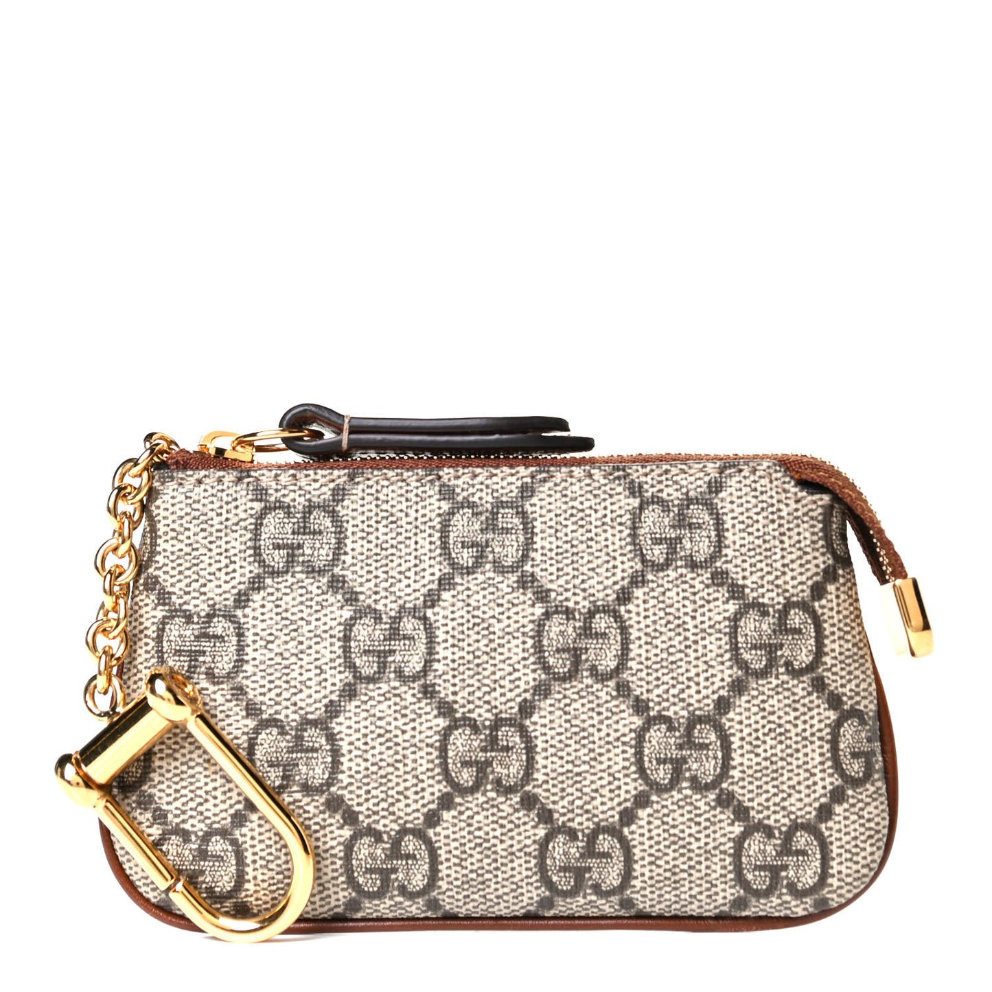 GG Supreme Monogram Key Case Brown