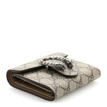 Gucci GG Supreme Monogram Dionysus Card Case Wallet Beige Taupe 4 of 10