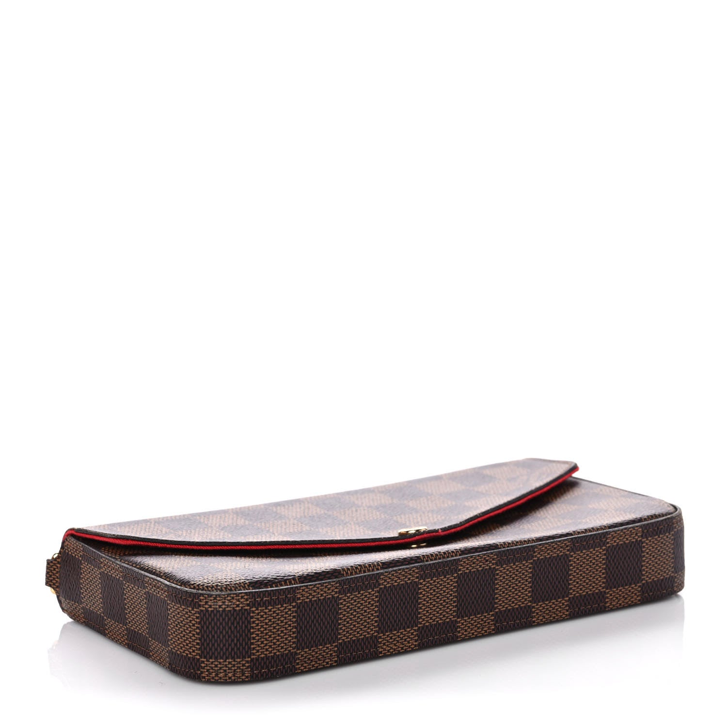 Louis Vuitton Damier Ebene Pochette Felicie Chain Wallet 4 of 12