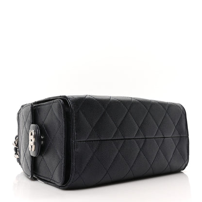 Chanel Metallic Caviar Quilted Mini Chanel 25 Handbag Dark Blue 4 of 11
