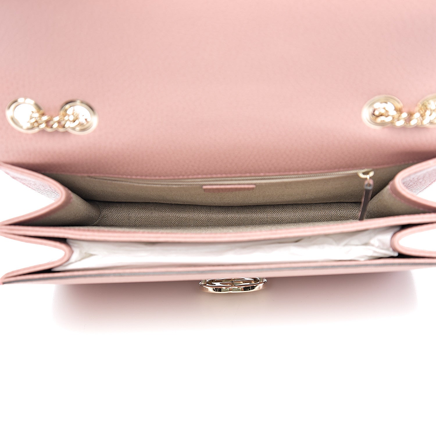 Gucci Dollar Calfskin Interlocking G Shoulder Bag Soft Pink 4 of 9