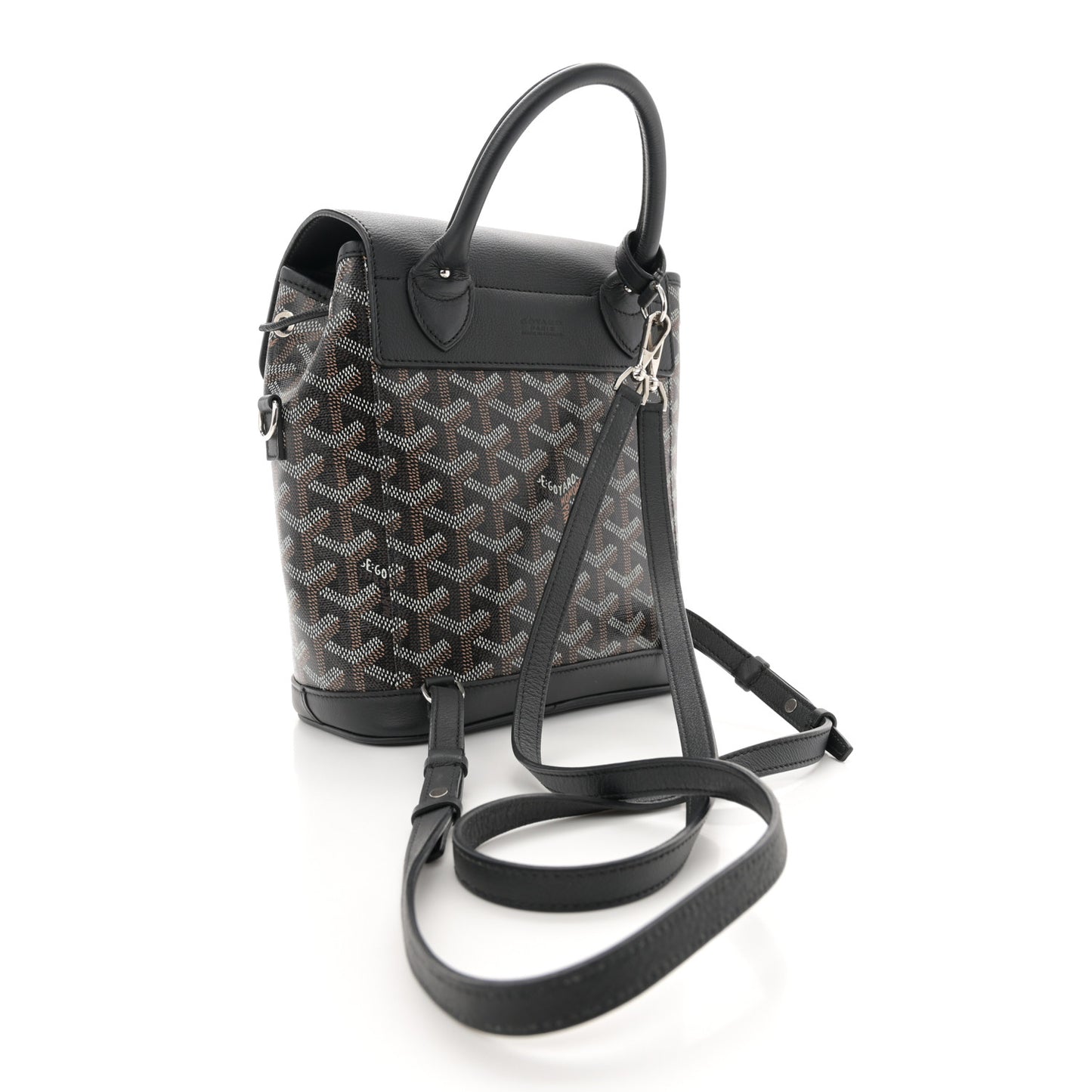 Goyardine Calfskin Mini Alpin Backpack Black