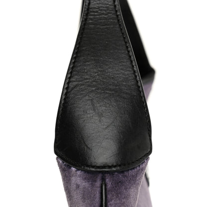 Gucci Velvet Calfskin Jackie O Hobo Purple Black 17 of 17