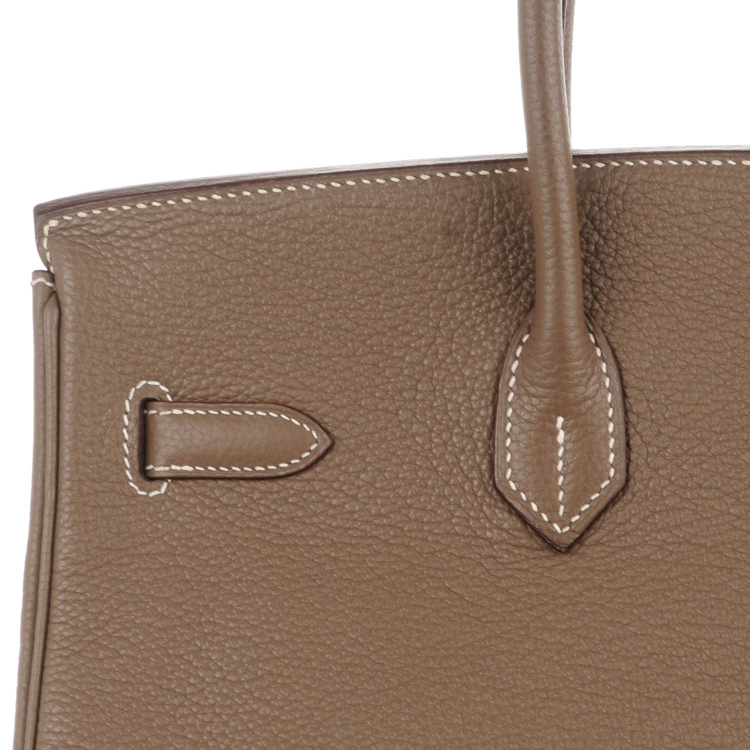 Hermes Taurillon Clemence Birkin 35 Etoupe 18 of 20