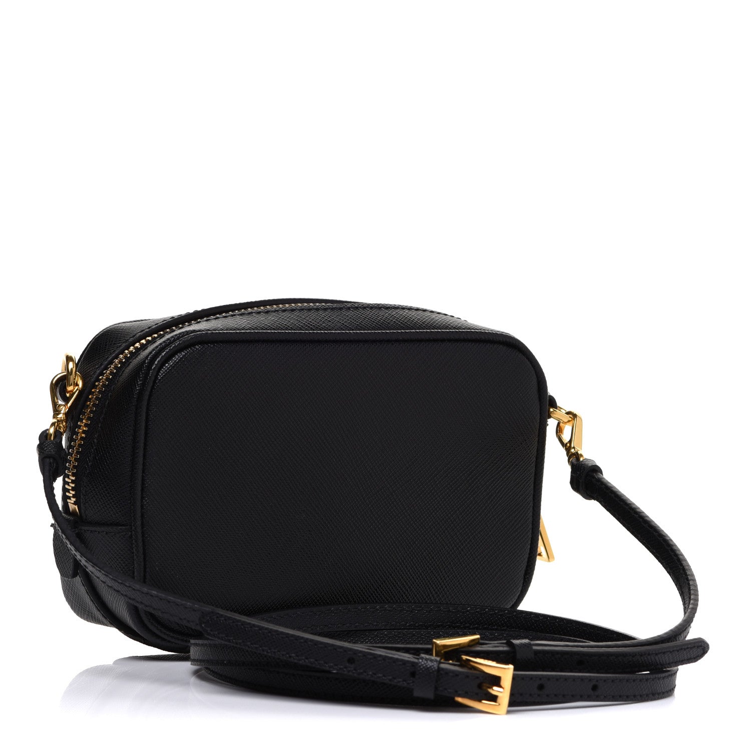 Prada Saffiano Lux Small Camera Crossbody Bag Black 3 of 9