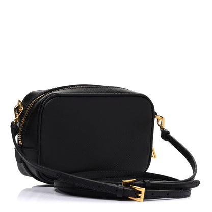 Prada Saffiano Lux Small Camera Crossbody Bag Black 3 of 9