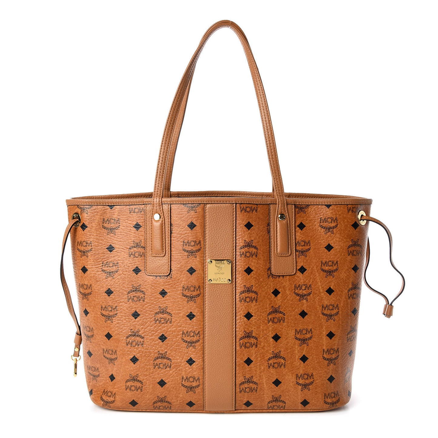 Visetos Medium Liz Reversible Shopper Tote Cognac