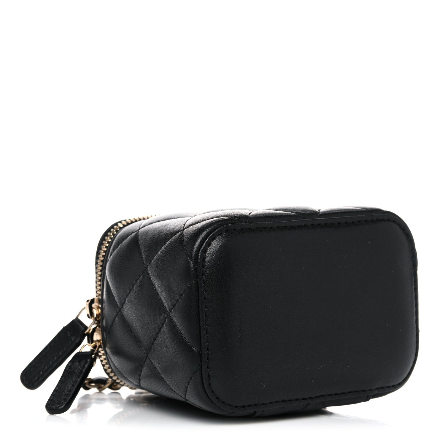 Chanel Lambskin Quilted Mini Vanity Case With Chain Black 4 of 9