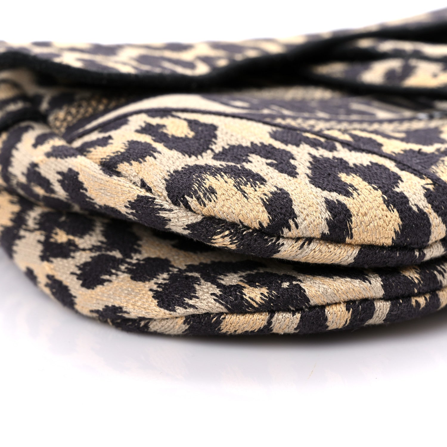 Christian Dior Canvas Mizza Embroidered Saddle Bag Beige Multicolor 7 of 11