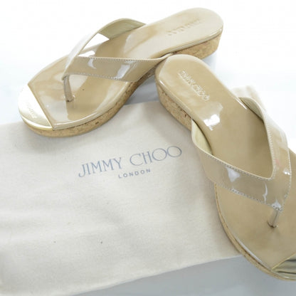 Jimmy Choo Patent Cork Wedge Sandals 38 6 of 7