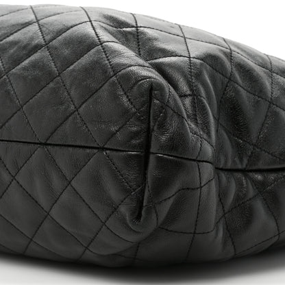Saint Laurent Lambskin Quilted Maxi Icare Shopping Tote Black 9 of 18