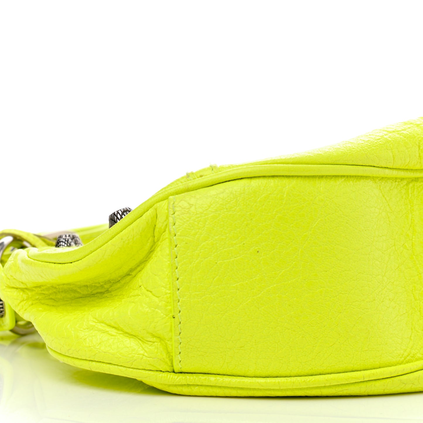 Agneau Arena Le Cagole Shoulder Bag XS Fluo Yellow