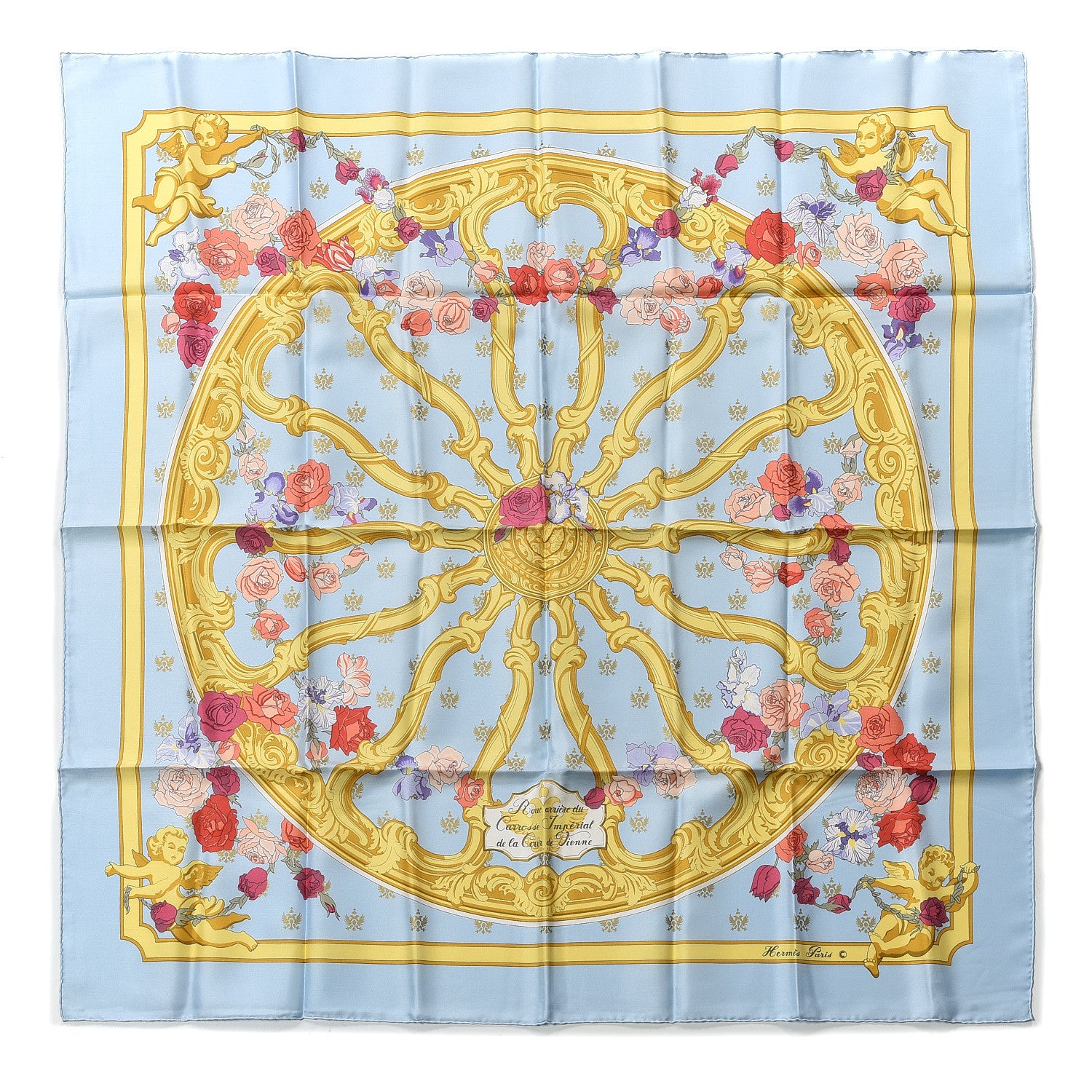 Hermes Silk Roue Arriere du Carosse Imperial de la Couer de Vienne Scarf 90 1 of 4