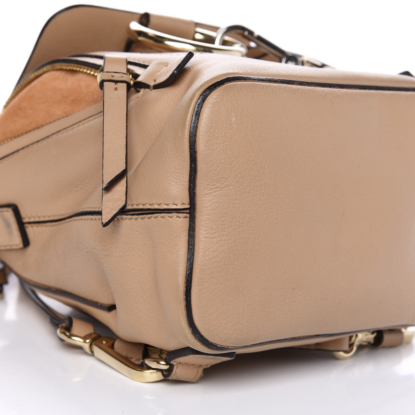 Suede Calfskin Mini Faye Backpack Blush Nude