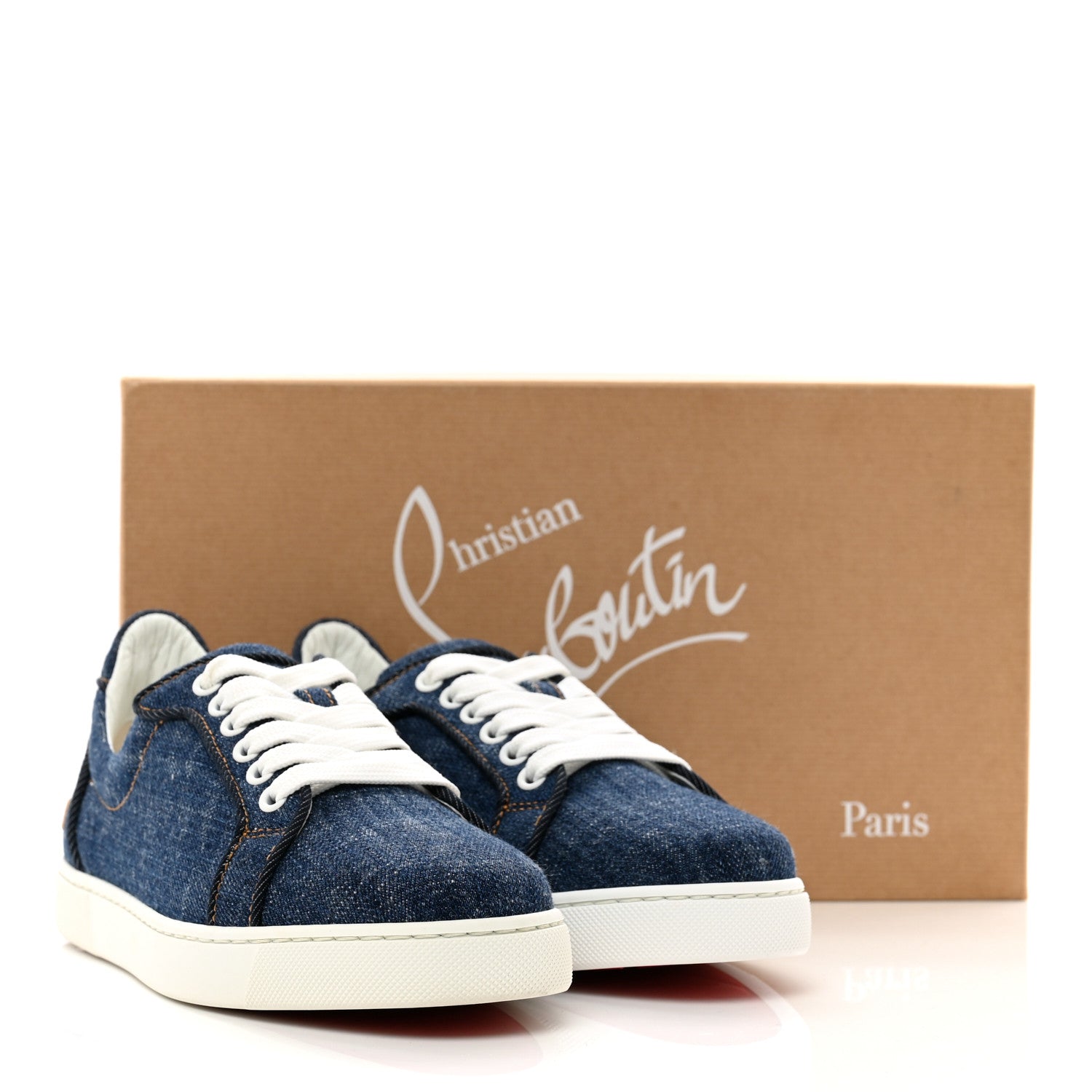 Christian Louboutin Miss Denim Elo Loubi Orlato Flat Sneakers 37 Denim 10 of 10
