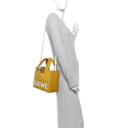 Loewe X PAULA'S IBIZA Raffia Font Tote Ochre 2 of 10