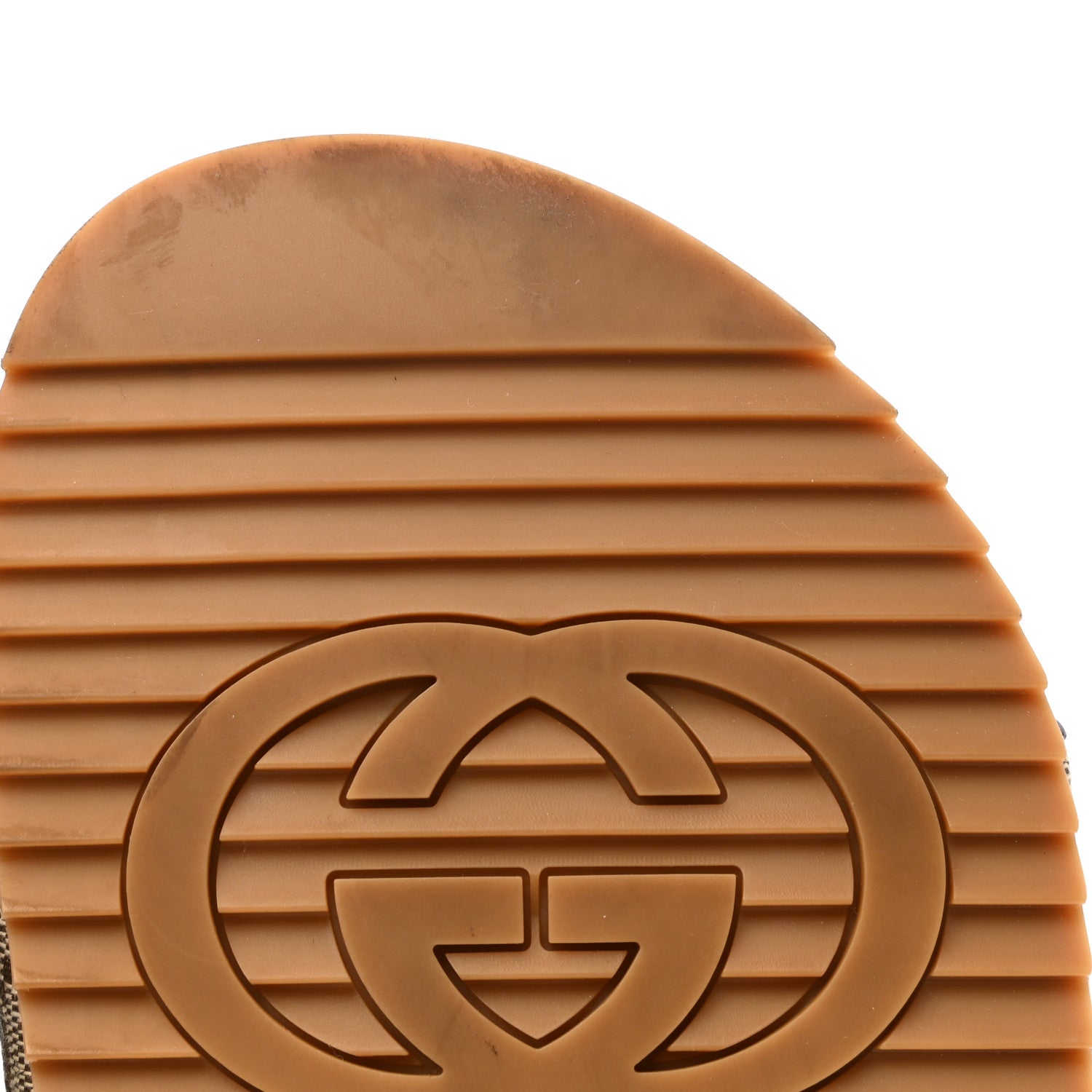 Gucci GG Monogram Lavaredo Eco Fabric Mens Slide Sandals With Straps 11 Beige Ebony Light Brown 9 of 10