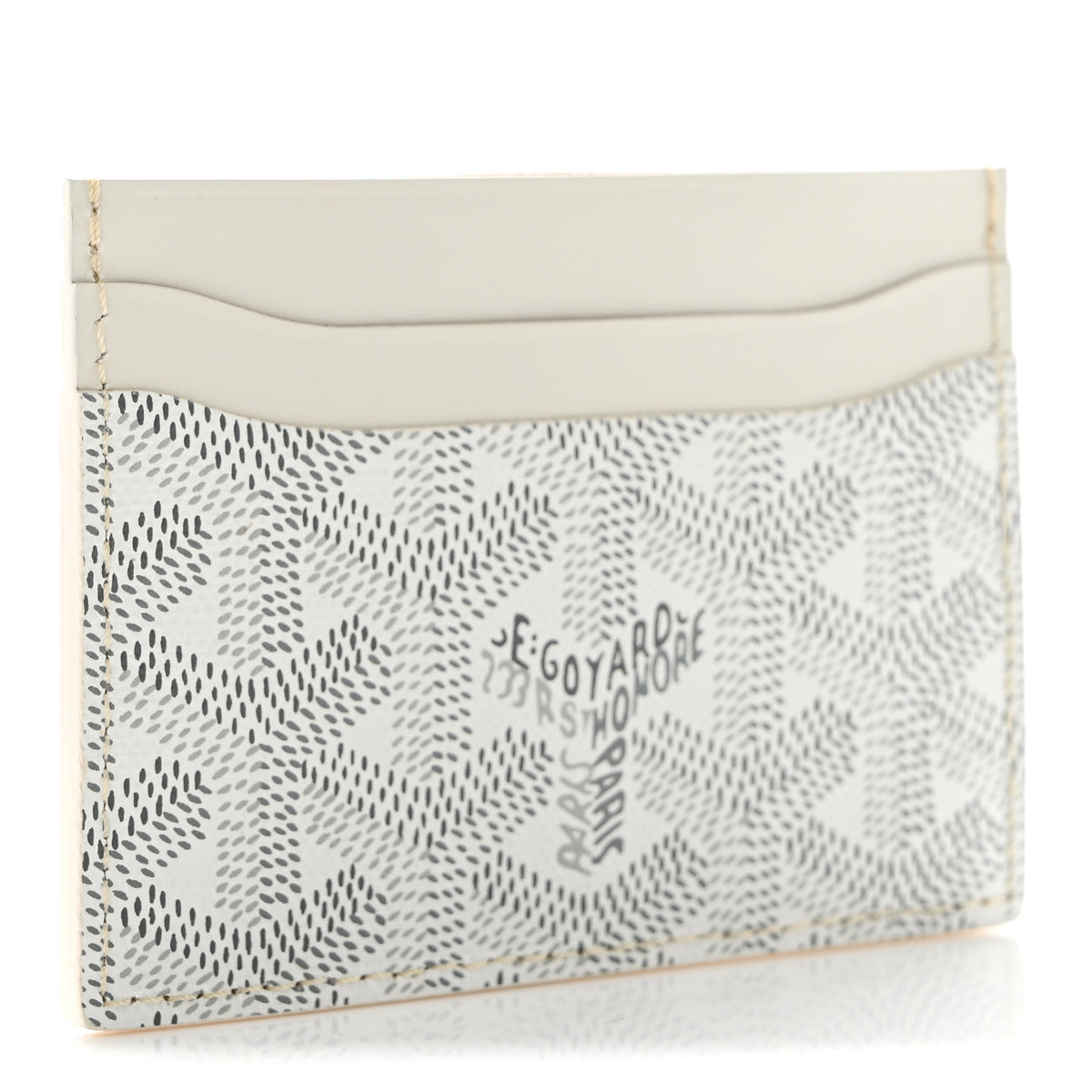 Goyardine Saint Sulpice Card Holder White