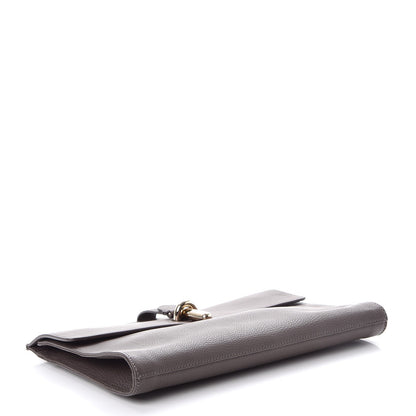 Balenciaga Grained Calfskin Tube L Clutch Grey 4 of 7