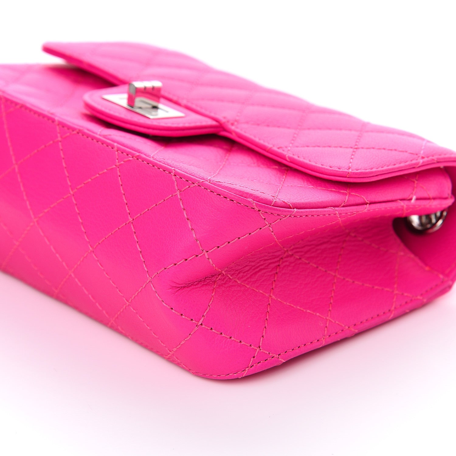 Chanel Goatskin Quilted 2.55 Reissue Mini Flap Fluorescent Pink 9 of 11