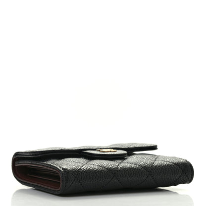 Chanel Caviar Quilted Compact Flap Wallet Black 4 of 8