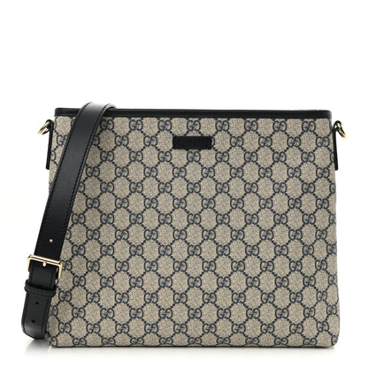 Gucci GG Plus Monogram Medium Flat Messenger Bag Navy 1 of 10