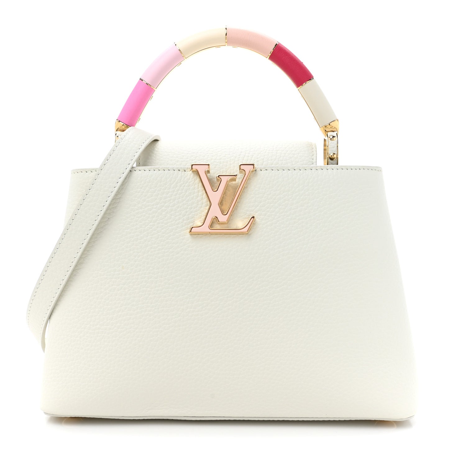 Taurillon Lambskin Calfskin Capucines BB Snow White
