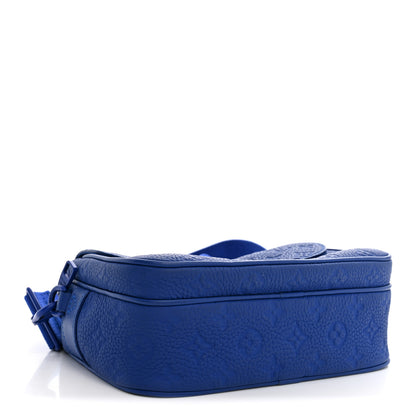 Louis Vuitton Taurillon Monogram S Lock Messenger Blue 4 of 9