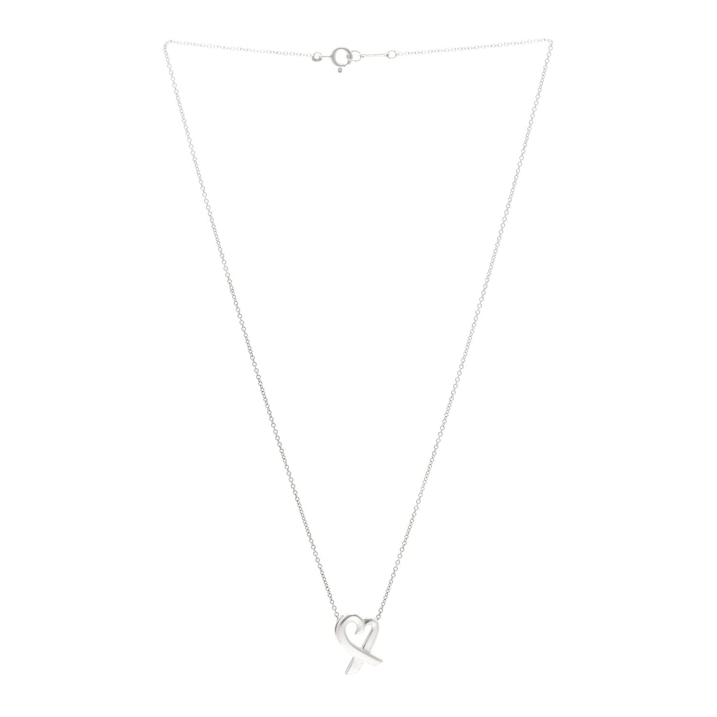 Sterling Silver Paloma Picasso Loving Heart Pendant Necklace