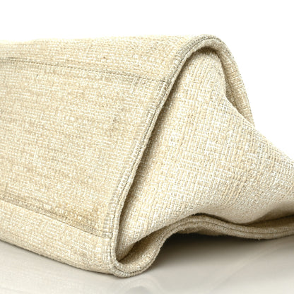 Chanel Mixed Fibers Calfskin Medium Deauville Tote Light Beige 12 of 13