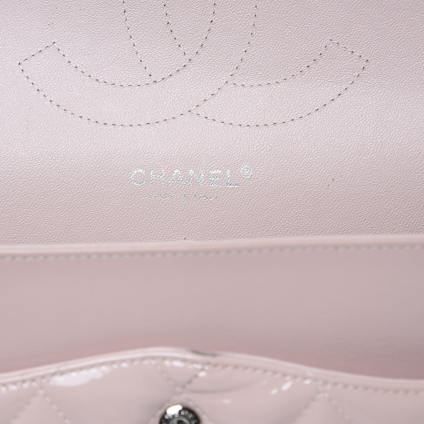 Patent Quilted Jumbo Double Flap Light Pink