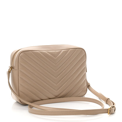 Saint Laurent Calfskin Matelasse Monogram Lou Camera Bag Dark Latte 3 of 10