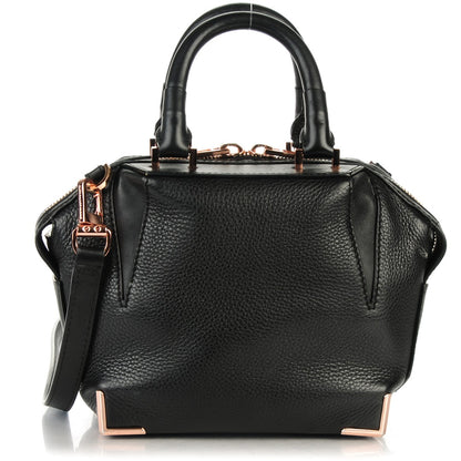 Alexander Wang Pebbled Calfskin Mini Emile Black Rose Gold Hardware 1 of 8