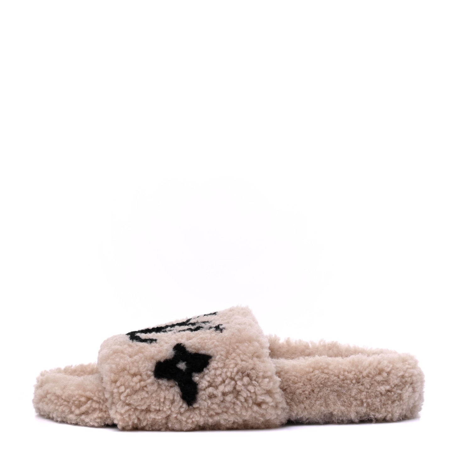 Shearling Bom Dia Flate Mules 38.5 Beige
