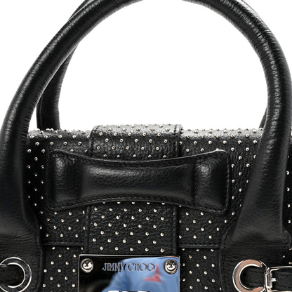 Jimmy Choo Studded Calfskin Rosalie Satchel Black 7 of 9
