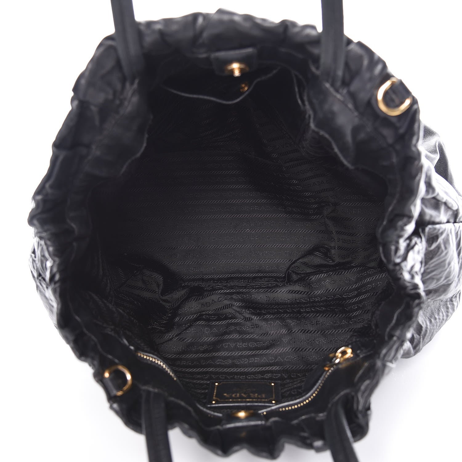 Prada Nappa Antique Tote Black 5 of 9