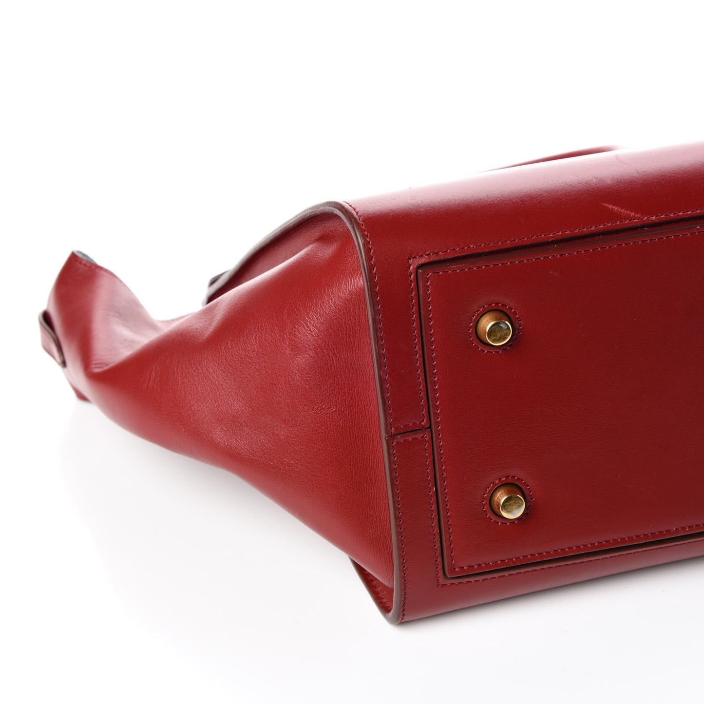 Palmelato Calfskin Mini Tie Knot Tote Red