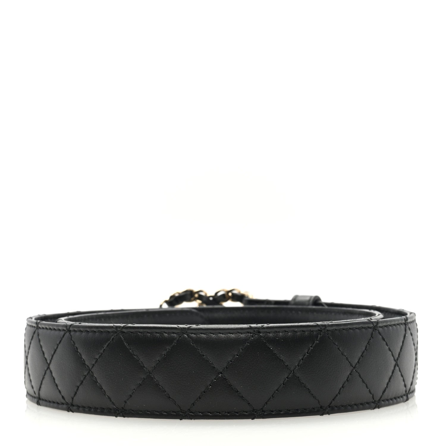 Chanel Calfskin Quilted CC Chain Belt 80 32 Black 2 of 4