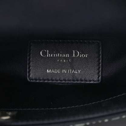 Christian Dior Satin Crystal Cannage Mini Lady Dior Black 5 of 9
