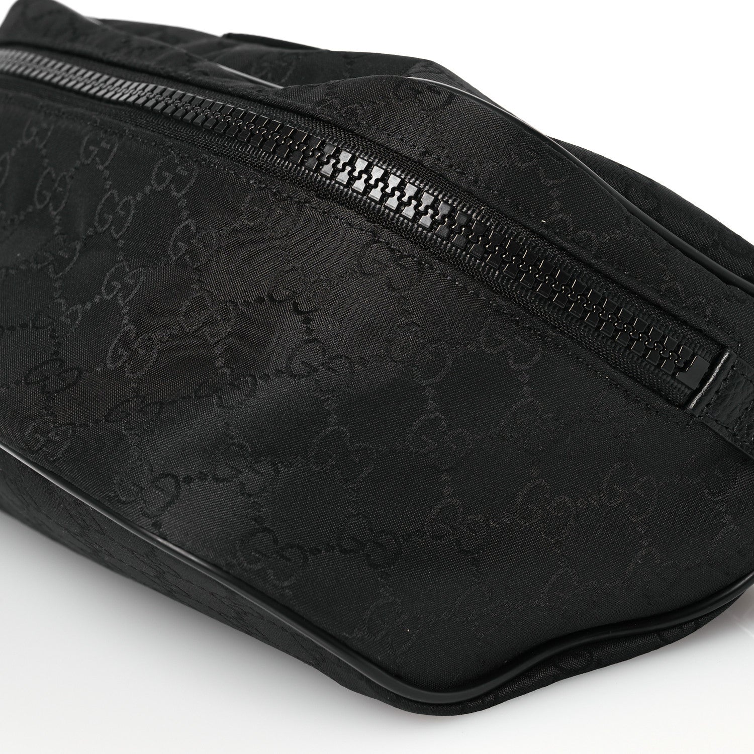 Gucci Nylon Monogram Fanny Pack Belt Bag Black 11 of 11