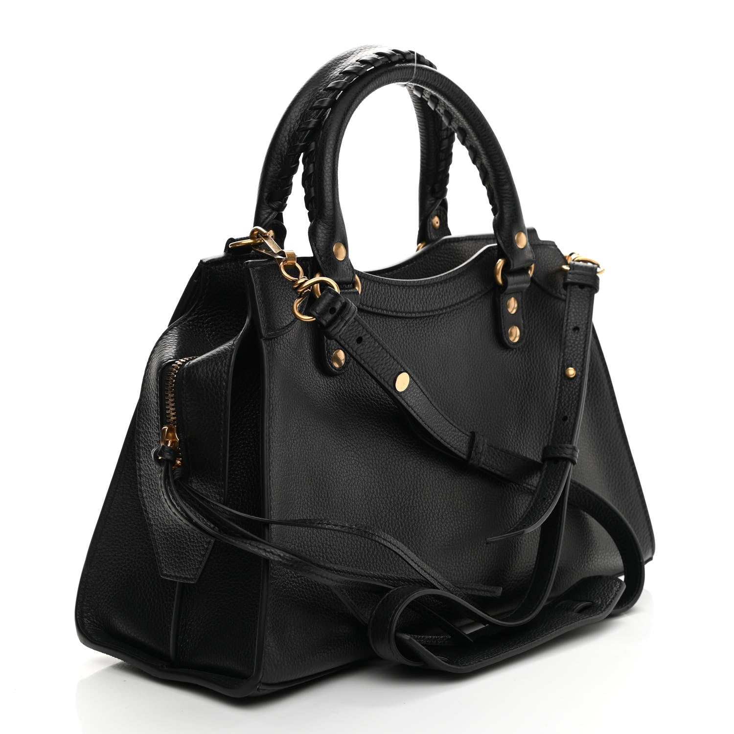 Balenciaga Grained Calfskin Neo Classic Gold Hardware S City Black 3 of 9