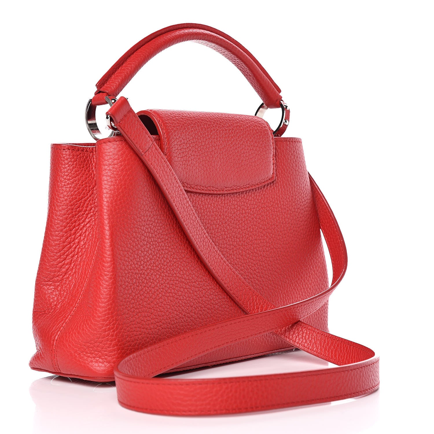Louis Vuitton Taurillon Capucines BB Rubis 3 of 8