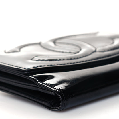Chanel Patent Timeless CC Compact French Wallet Black 9 of 15