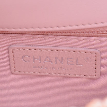 Chanel Lambskin Crochet Medium Single Flap Pink 7 of 8