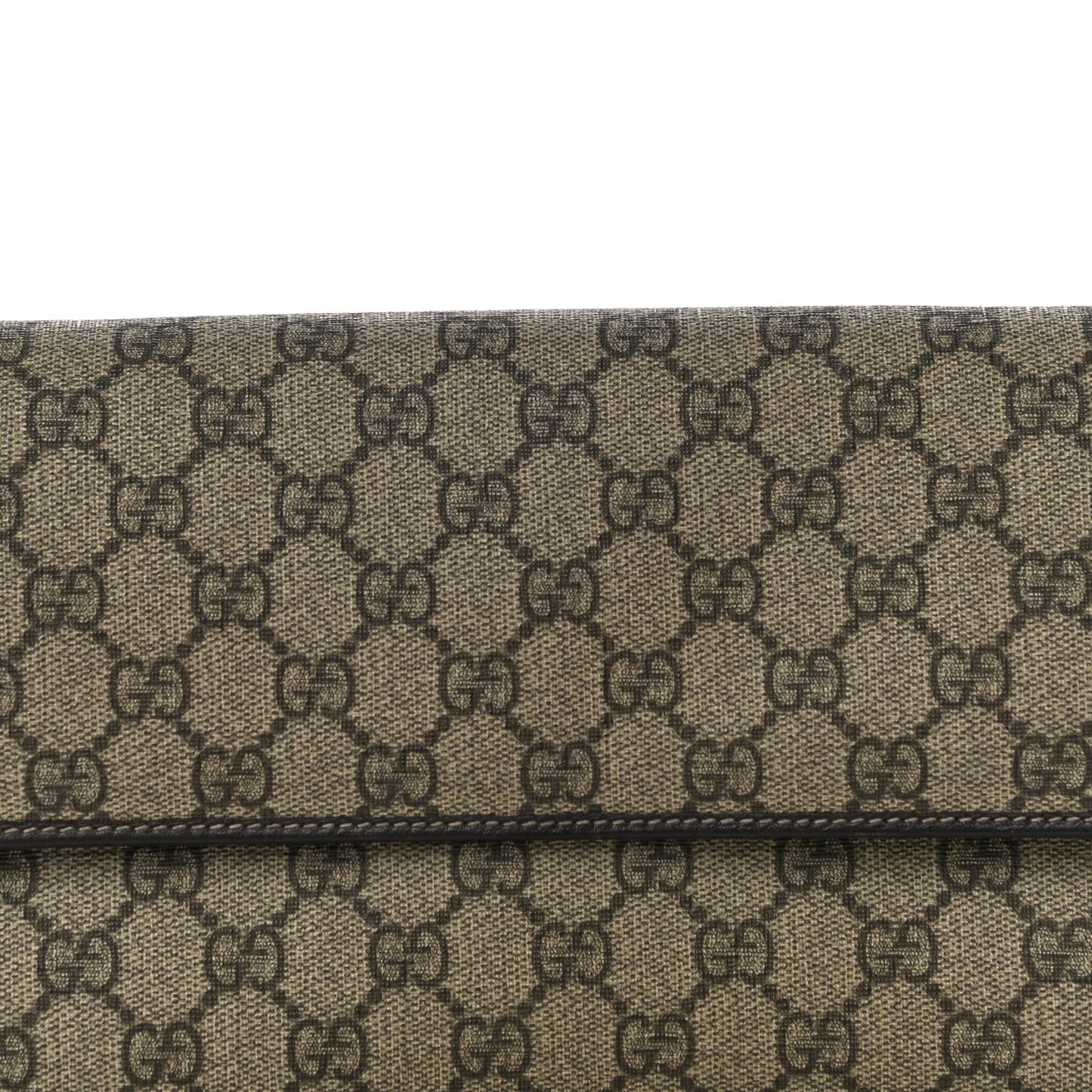 GG Supreme Monogram Travel Organizer Flap Wallet Brown