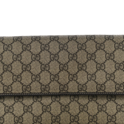 Gucci GG Supreme Monogram Travel Organizer Flap Wallet Brown 6 of 13