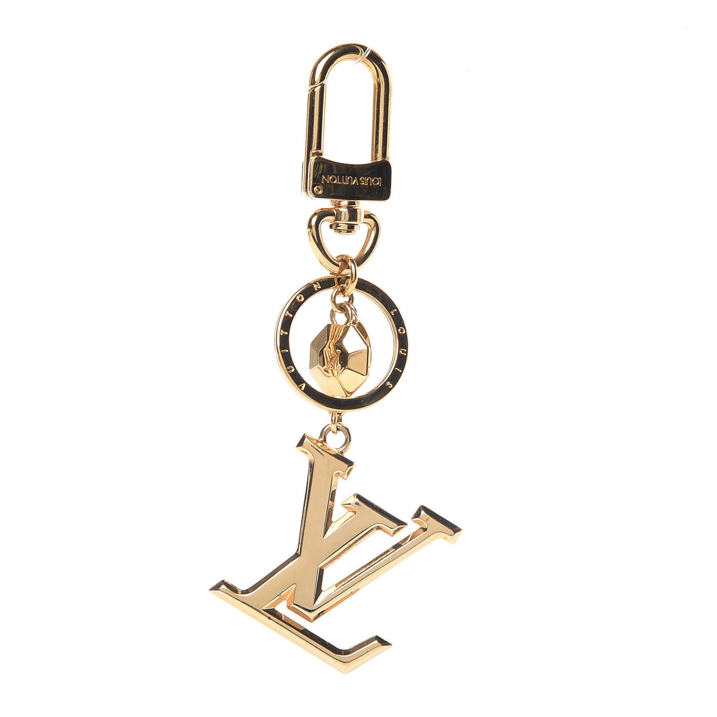 LV Facettes Bag Charm Key Holder Gold