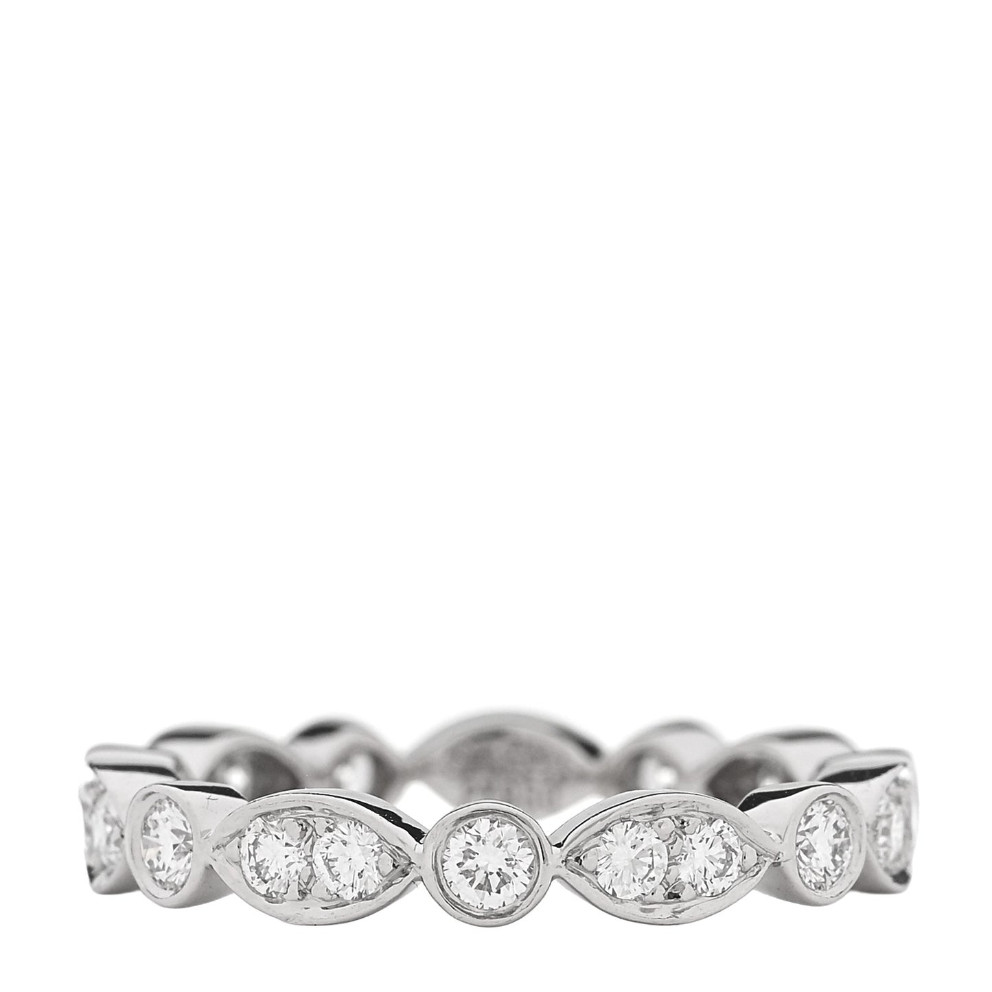 Platinum Diamond Jazz Band Ring 50 5.25